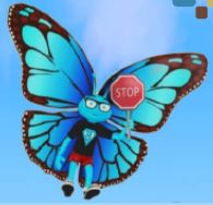 Blue the Butterfly Between the Lines Crossing Guard Pedestrian Safety Program